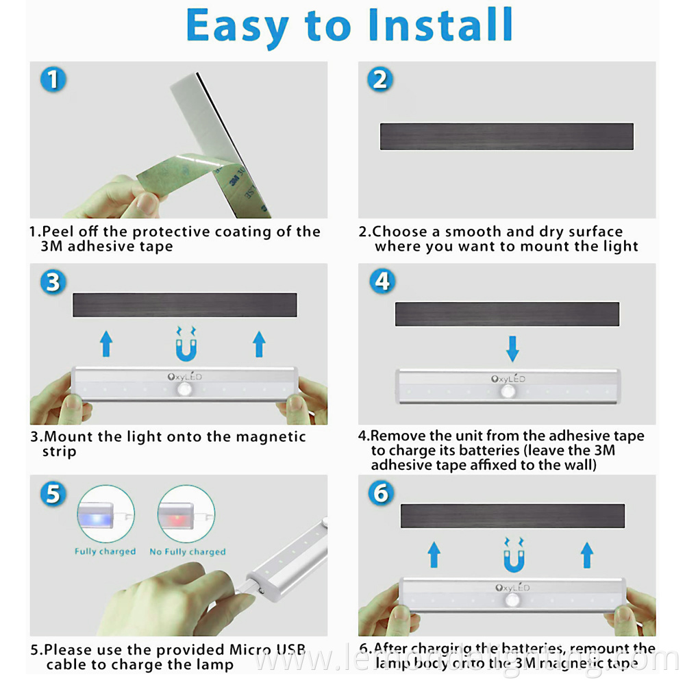 Sleek Under Cabinet Motion Sensor Light